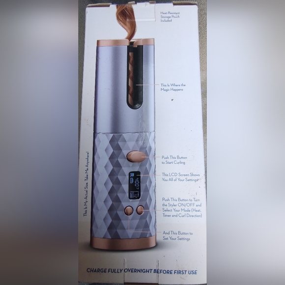 Conair Unbound Cordless Auto Curler Beauty In Motion for Curls and Waves Purple - Picture 3 of 11